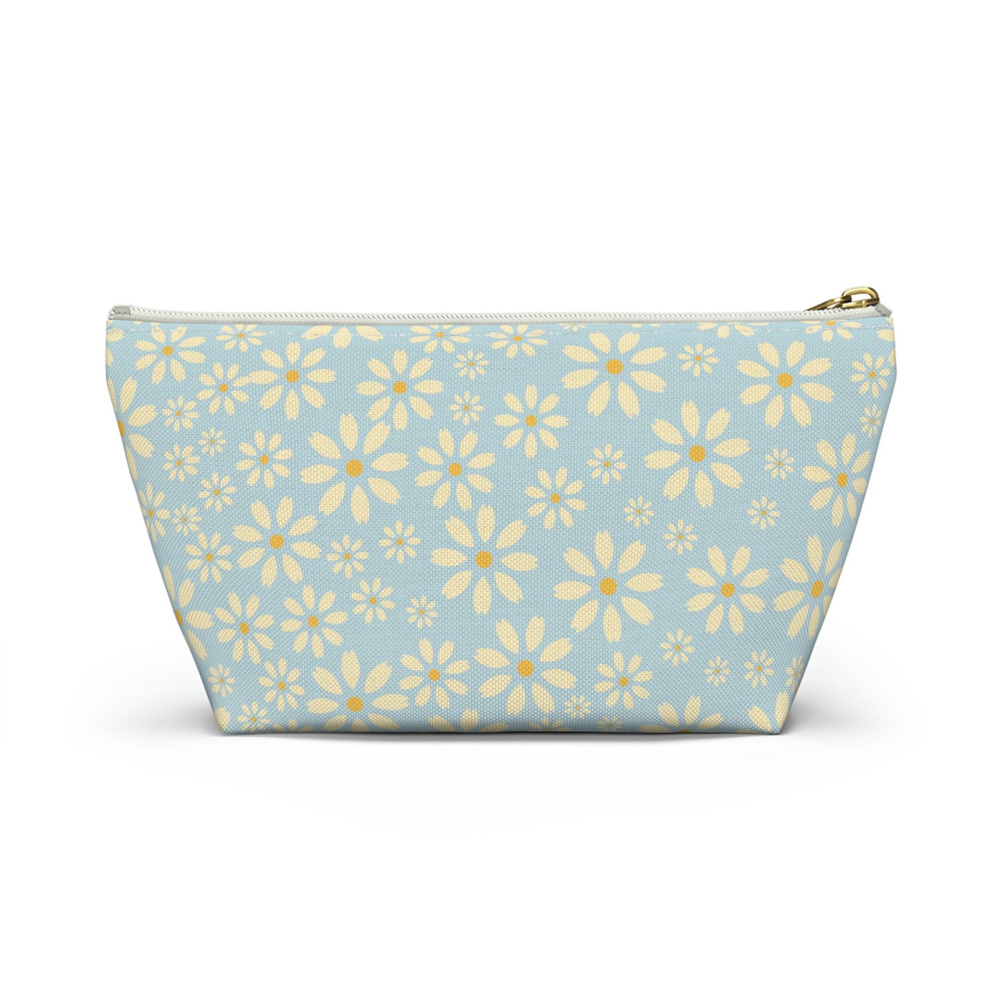 Daisy Makeup Bag / Blue Personalized Cosmetic Bag