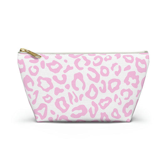 Pink Leopard Print Make Up Bag