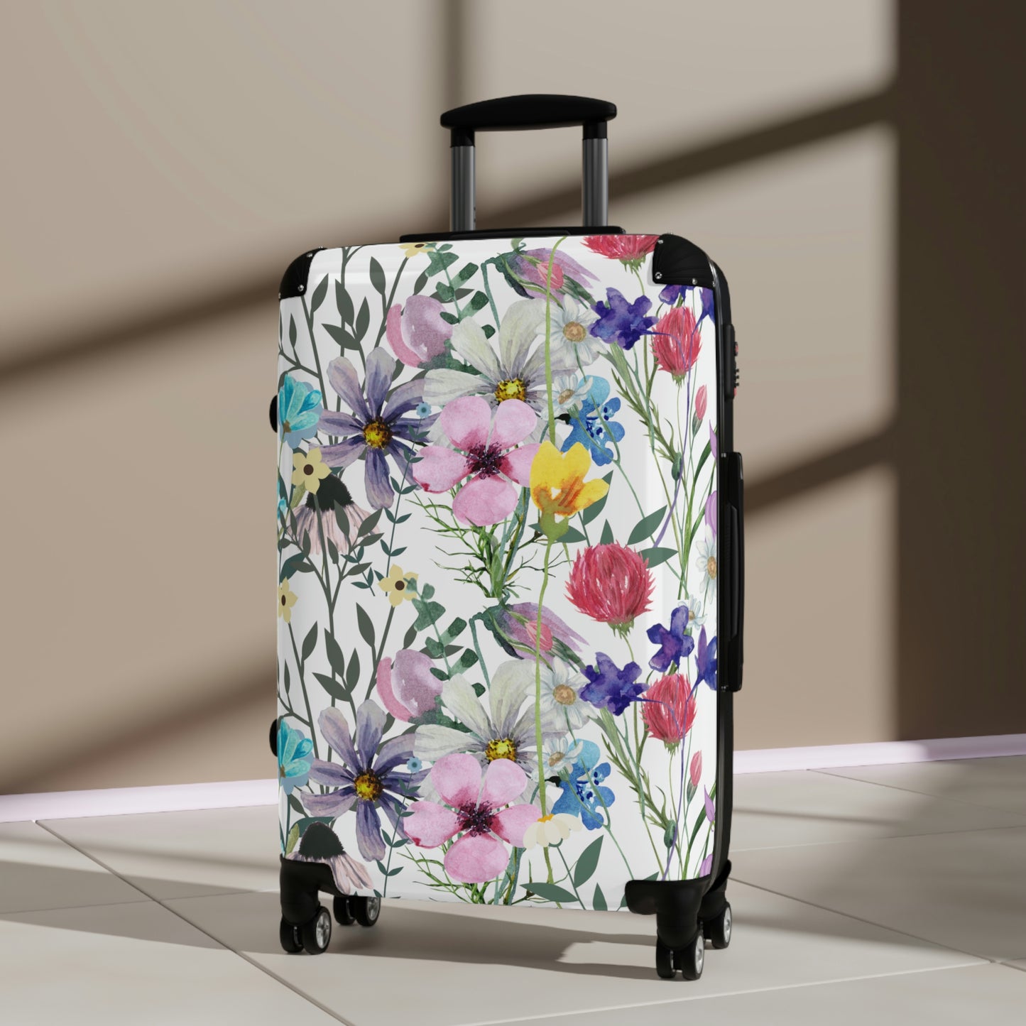 Wildflower Print Luggage / Women's Wheeled Hard Shell Suitcase