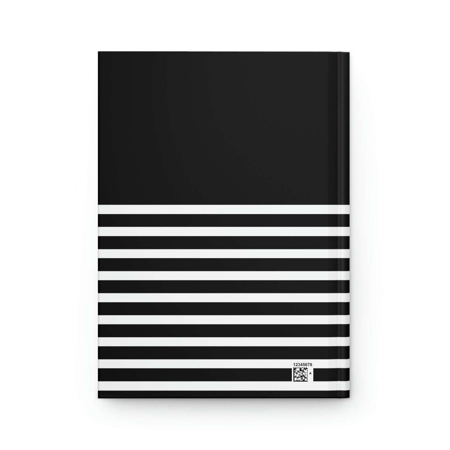 Personalized Journal, Black and White Stripe Notebook