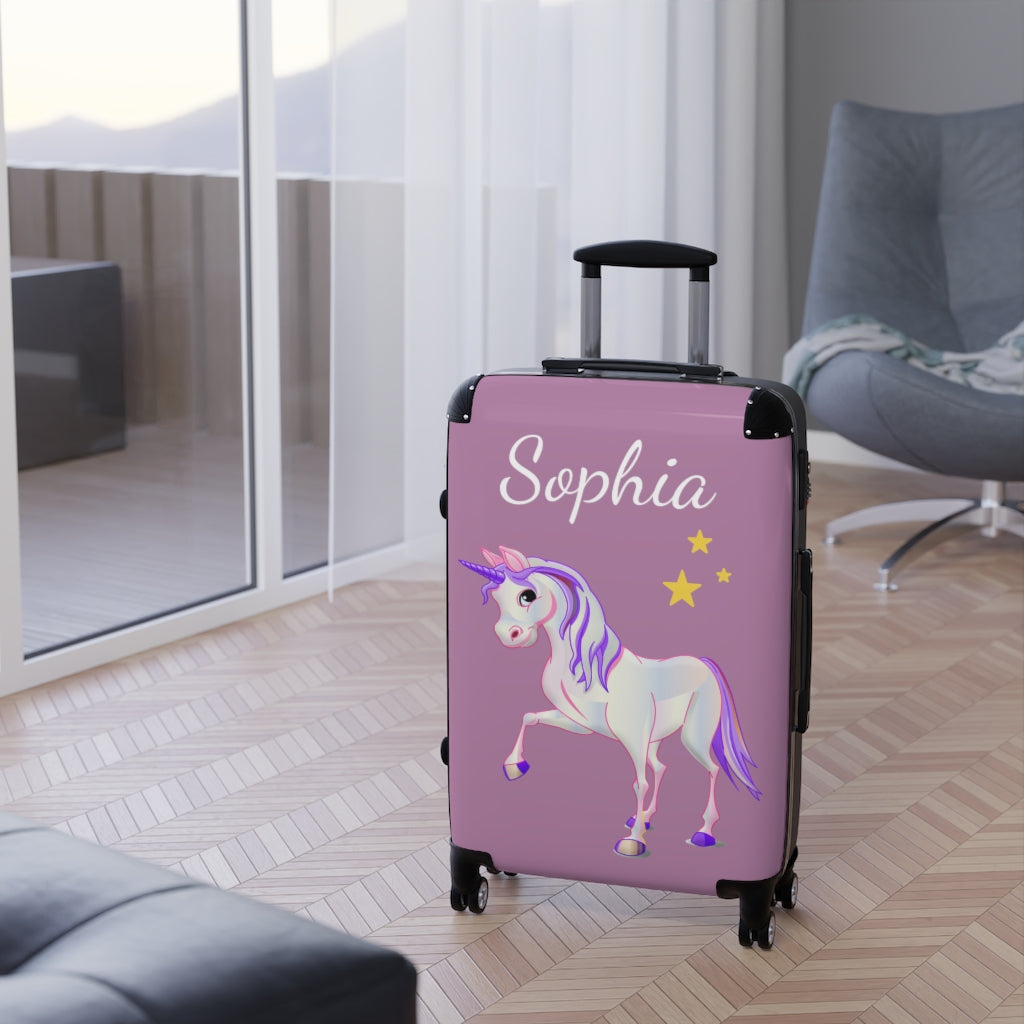 Unicorn suitcase for online girls