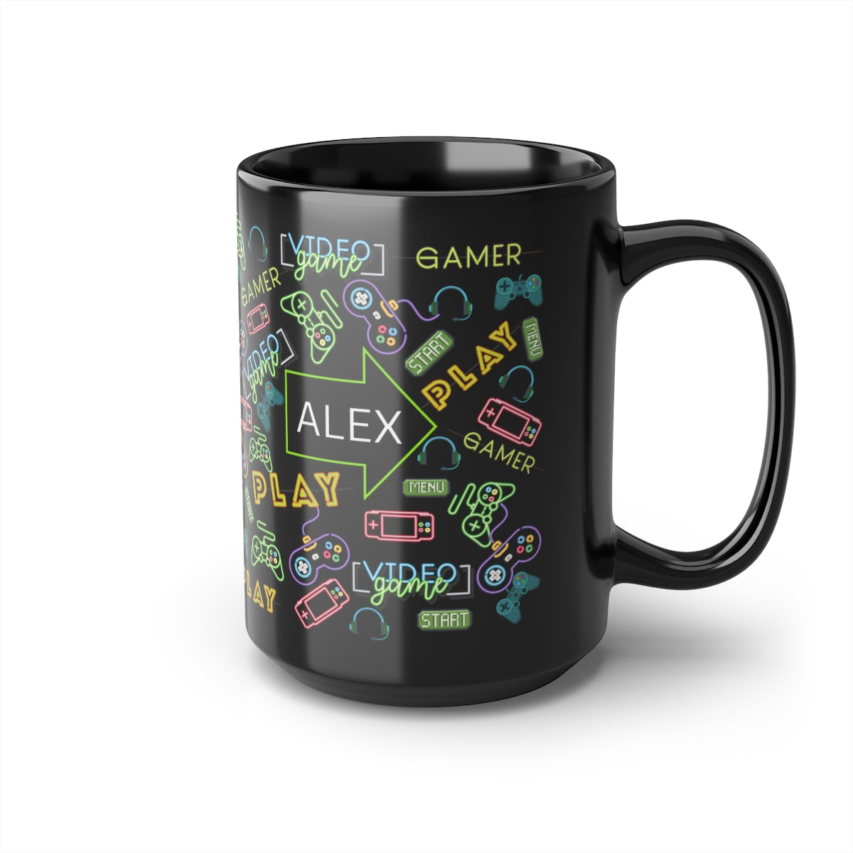 personalized video game coffee mug
