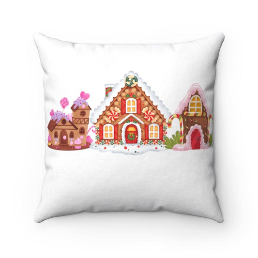christmas gingerbread house pillow 