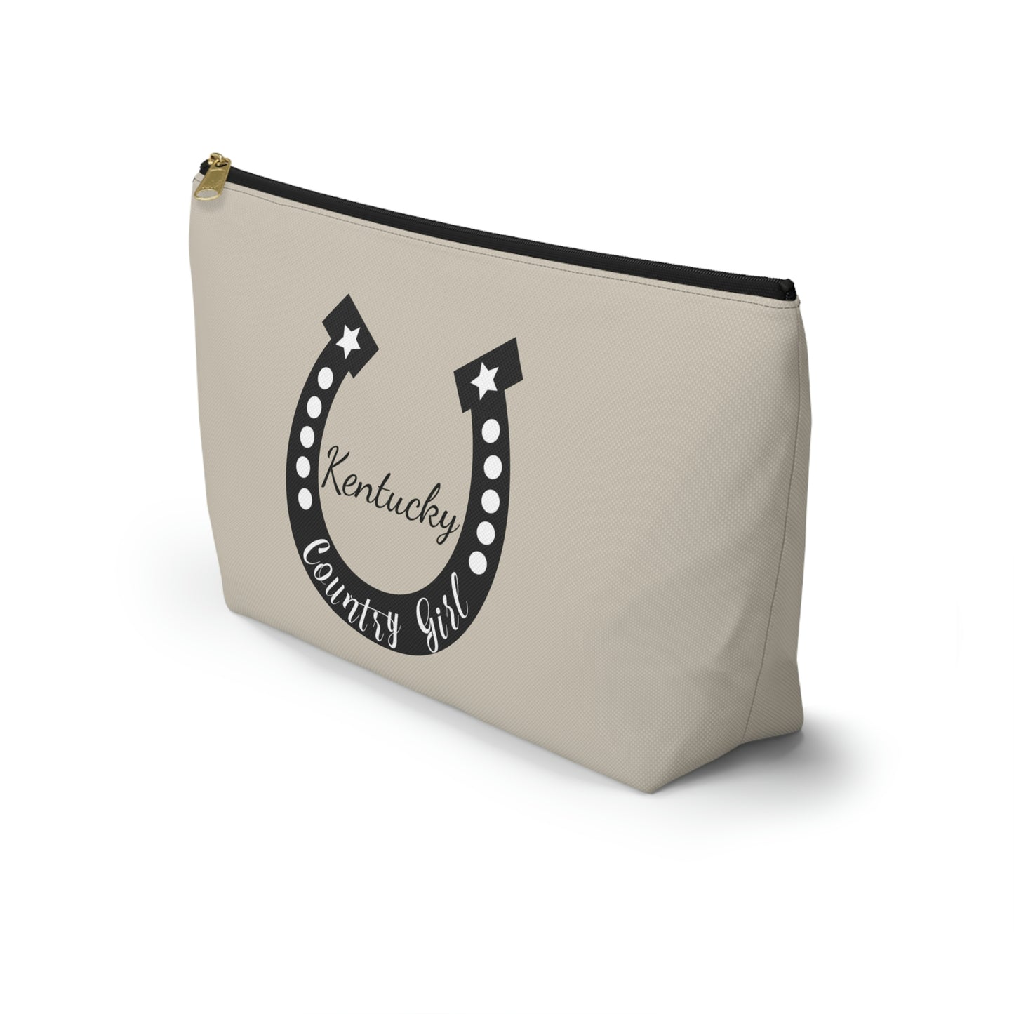 Personalized Horse Shoe Print Makeup Bag / Country Girl Cosmetic Bag