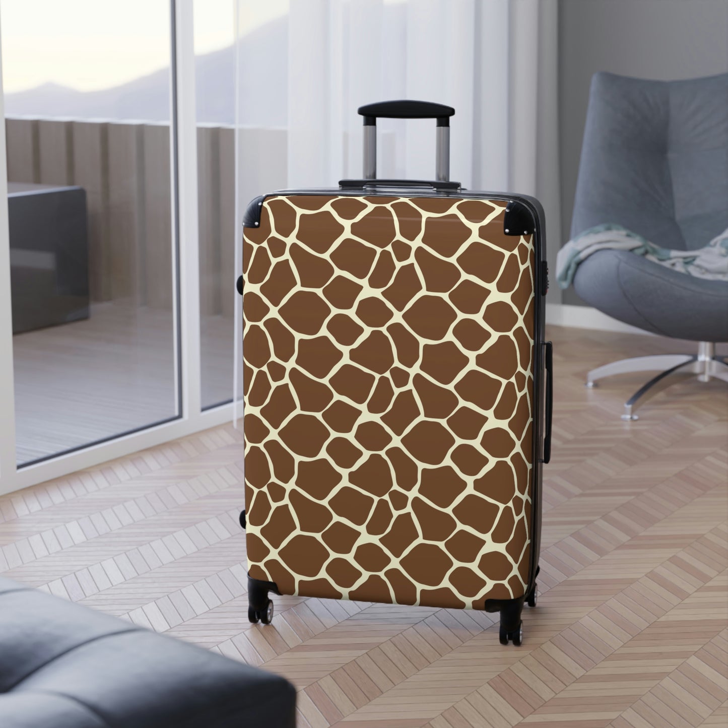 Giraffe Print Suitcase / Animal Print Luggage