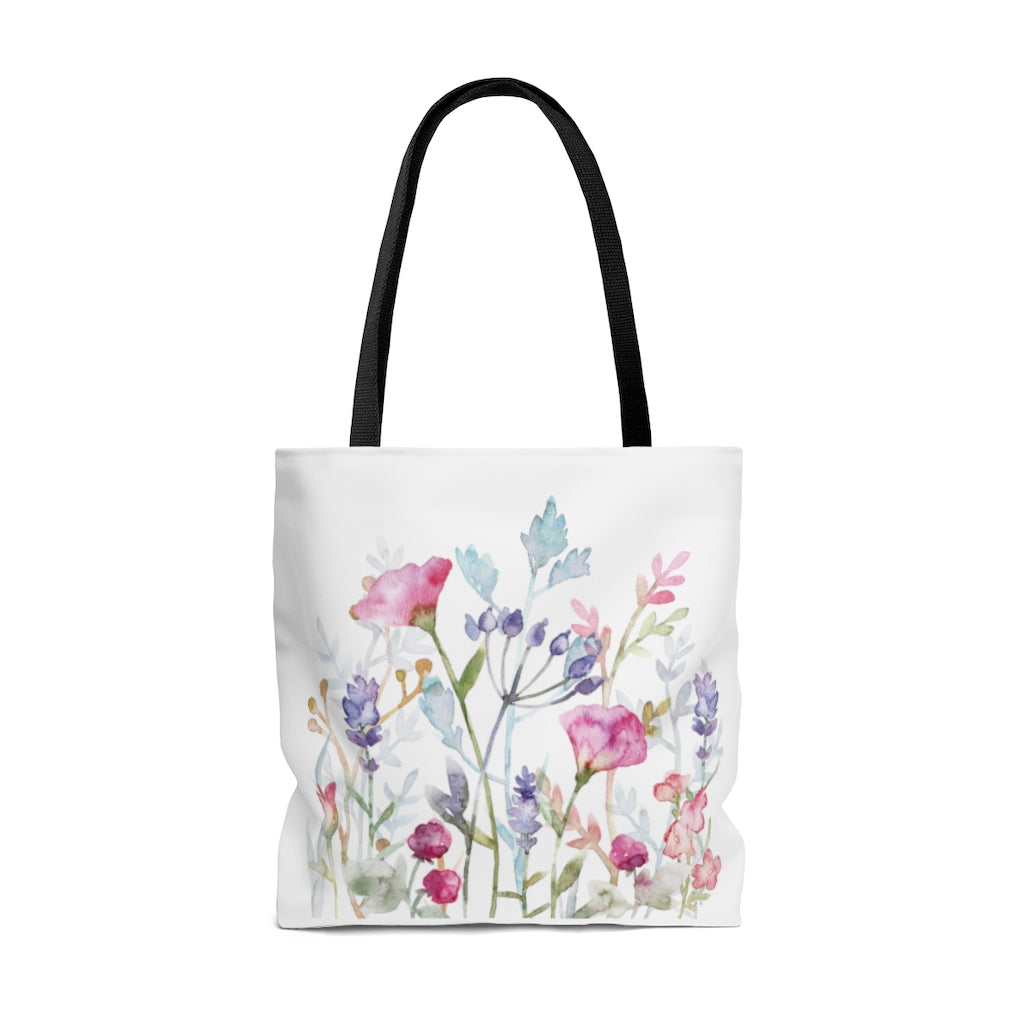 summer floral tote bag