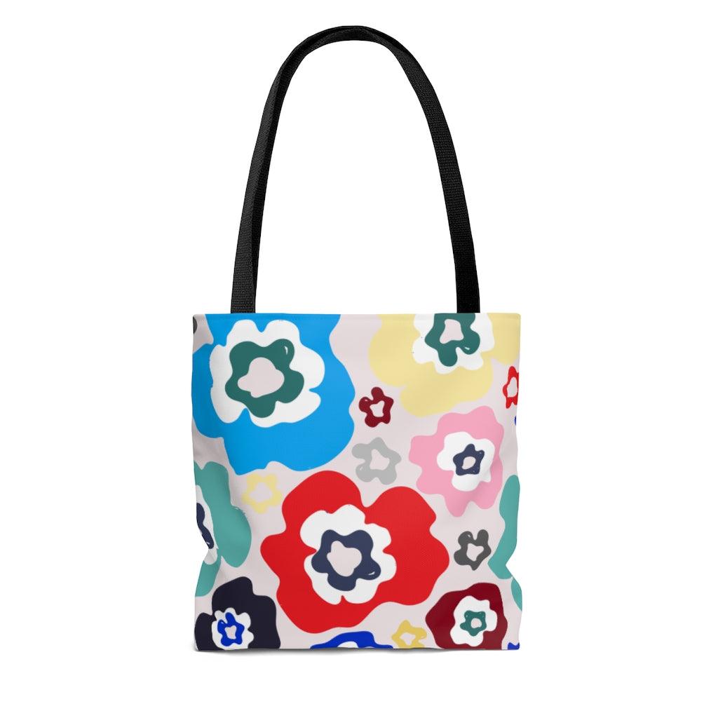 abstract floral tote bag for women