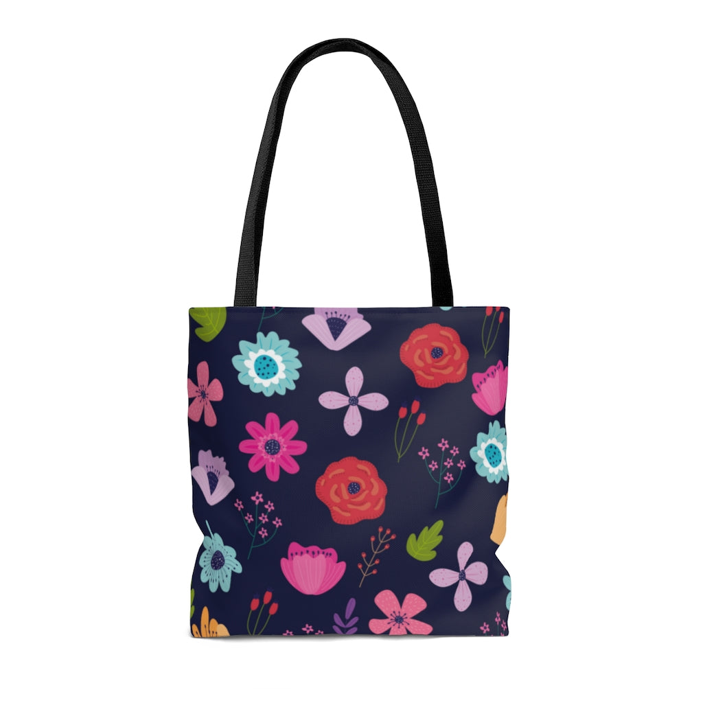 Abstract Floral Tote Bag