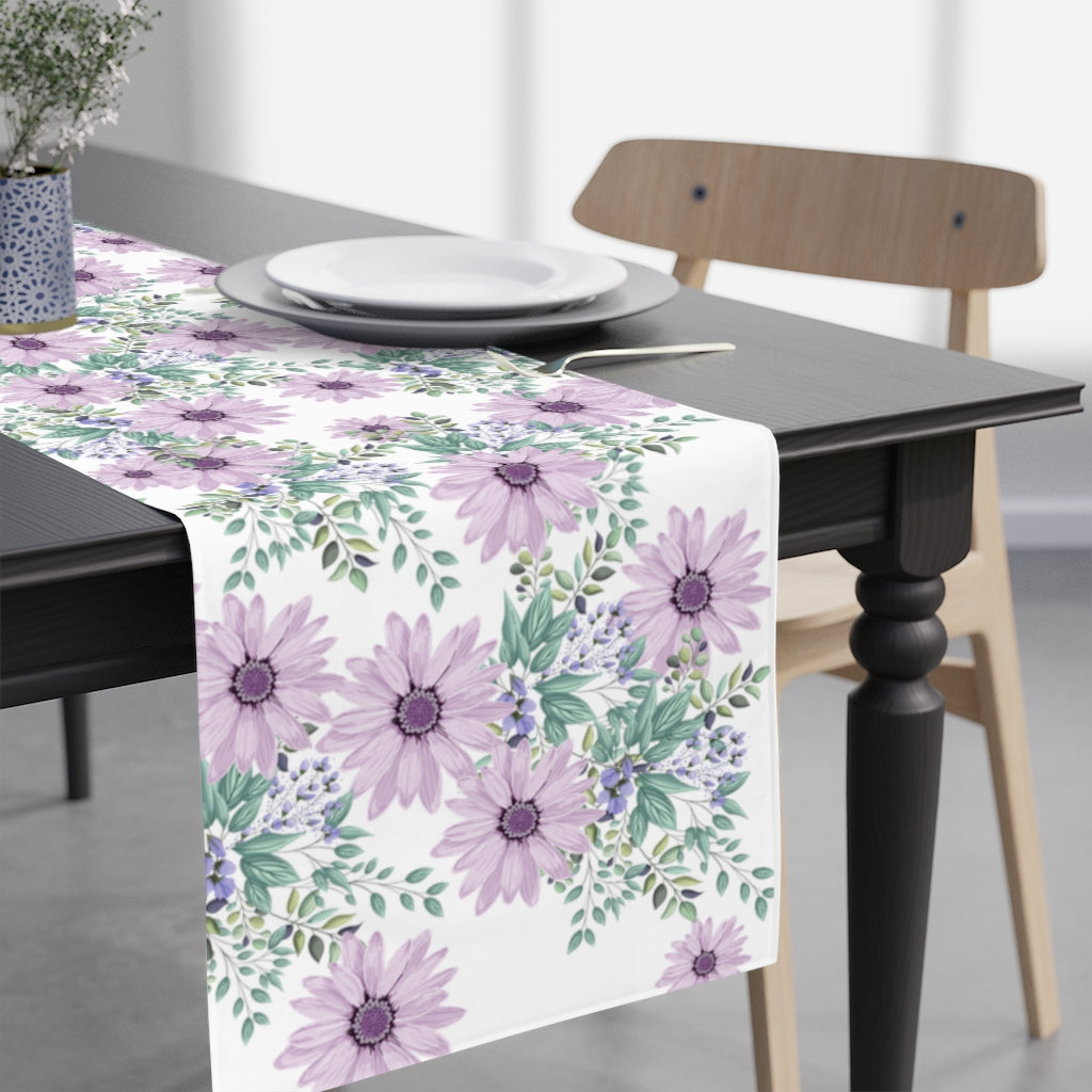 Summer Flower Table Runner / Purple Table Runner