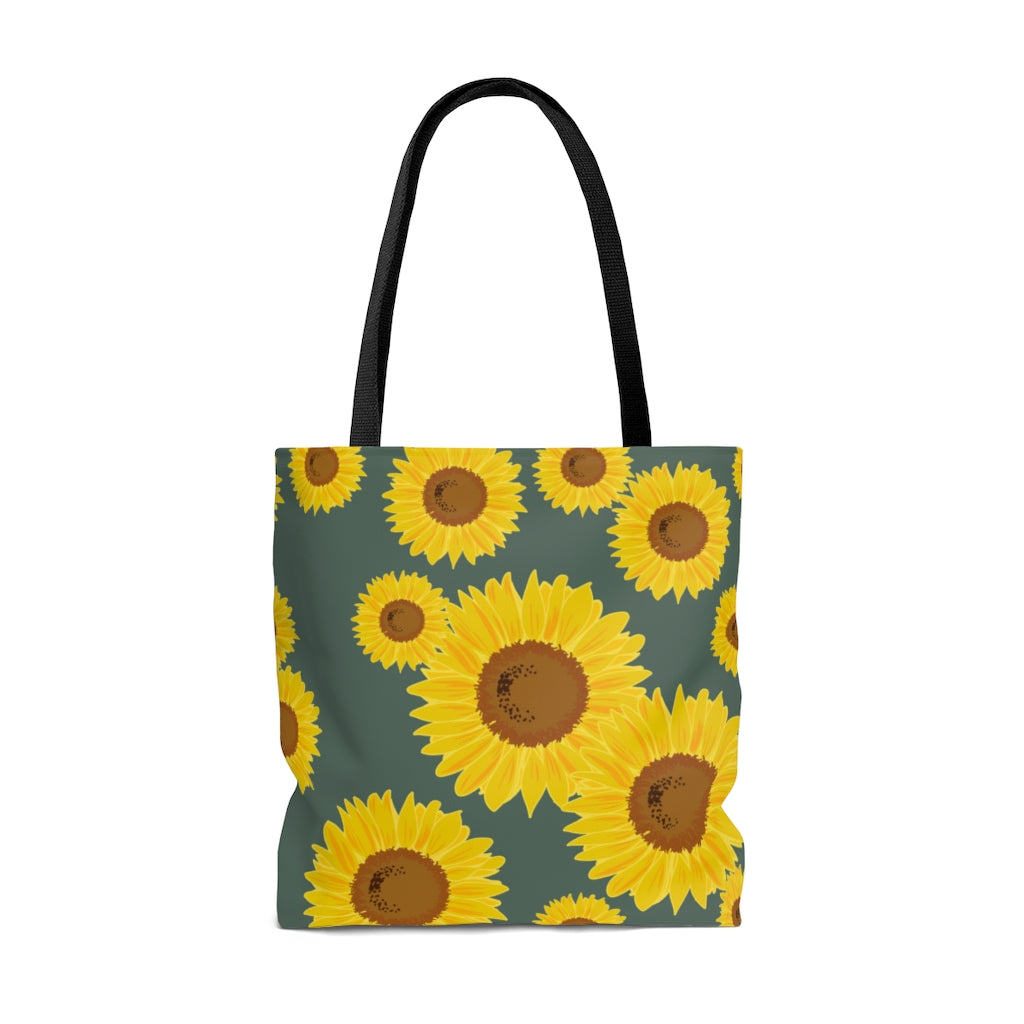 farmhouse tote bag with sunflowers 