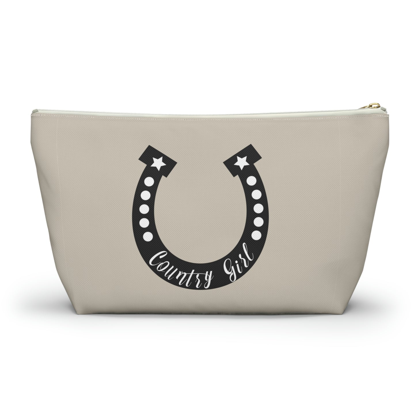 Personalized Horse Shoe Print Makeup Bag / Country Girl Cosmetic Bag