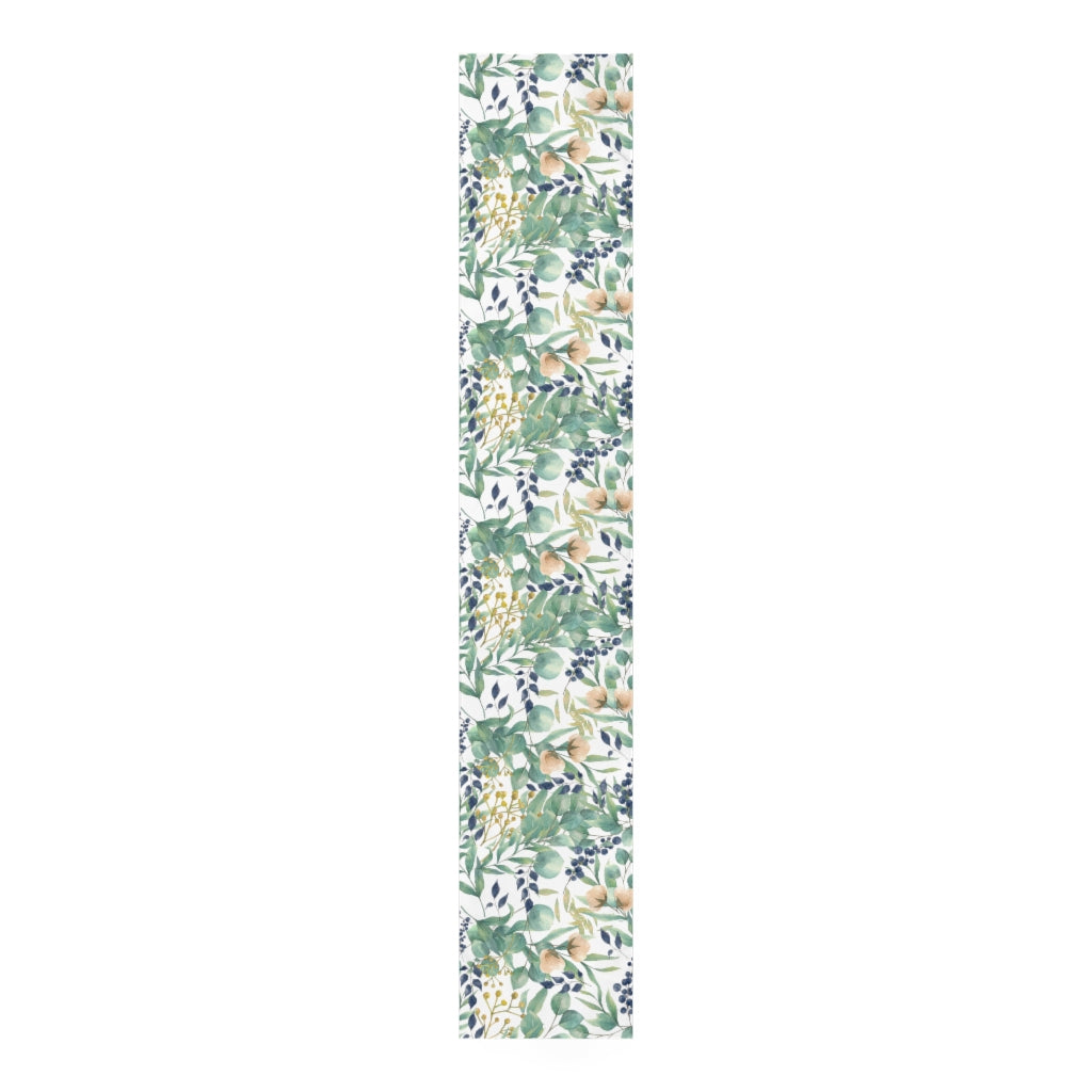 Spring Floral Table Runner / Watercolor Flower Table Runner