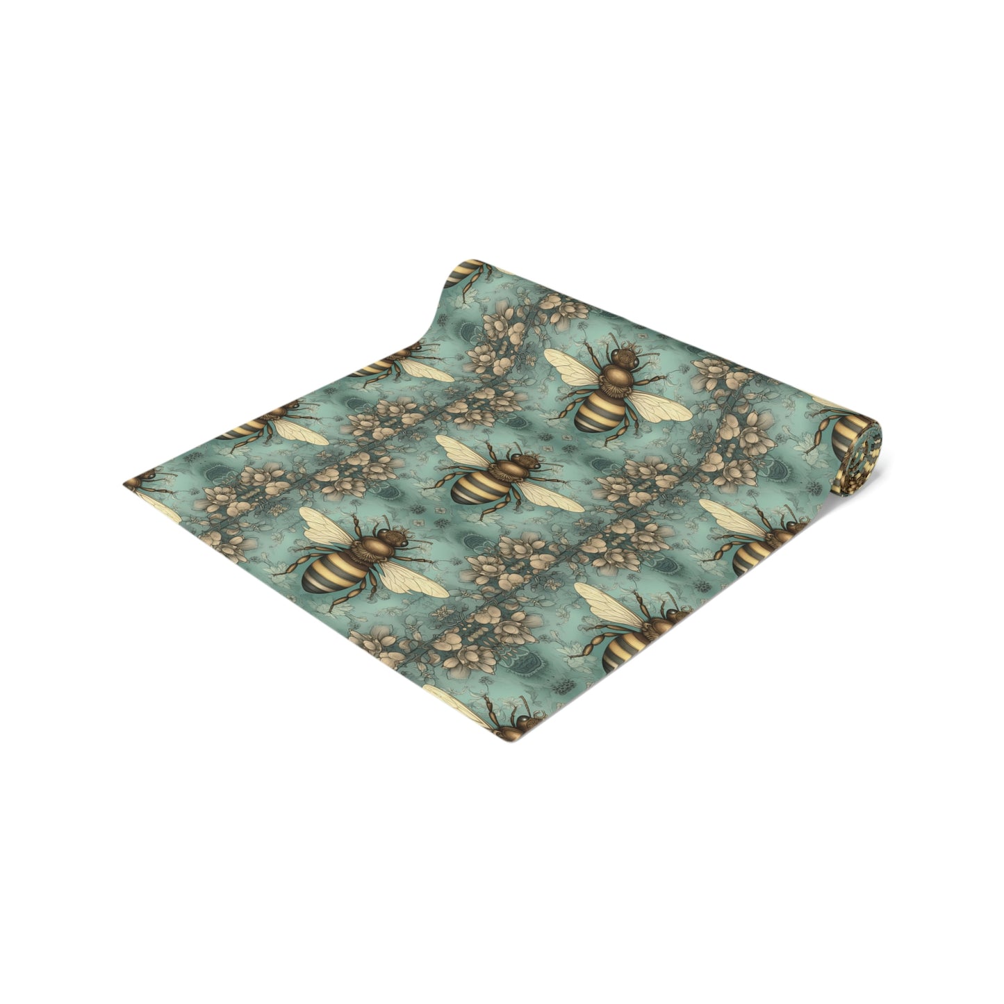 Teal Honey Bee Table Runner