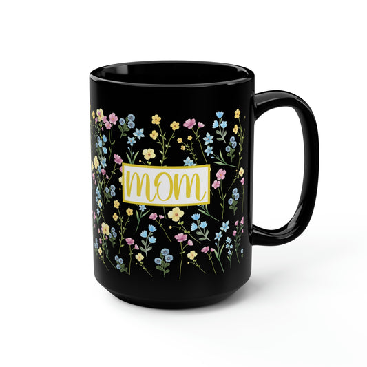 spring flower mug personalized for mom as a mothers day gift or birthday gift