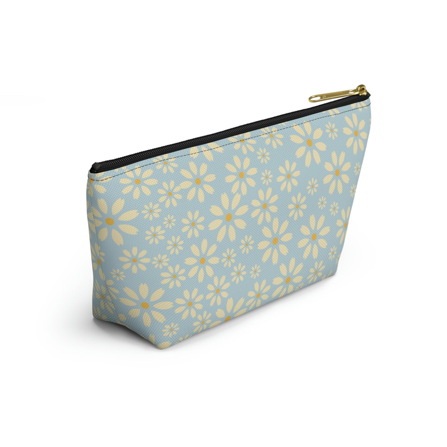 Daisy Makeup Bag / Blue Personalized Cosmetic Bag