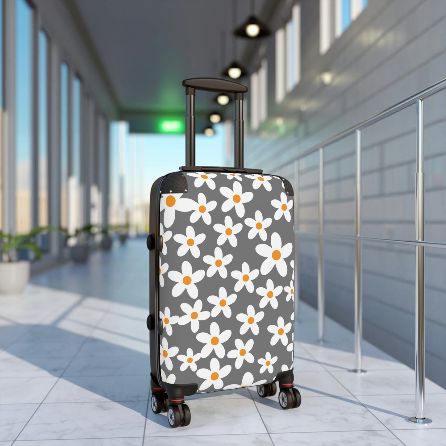 Grey Daisy Suitcase / Women's Luggage