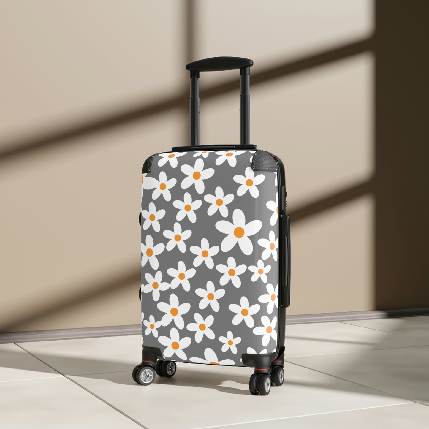 Grey Daisy Suitcase / Women's Luggage