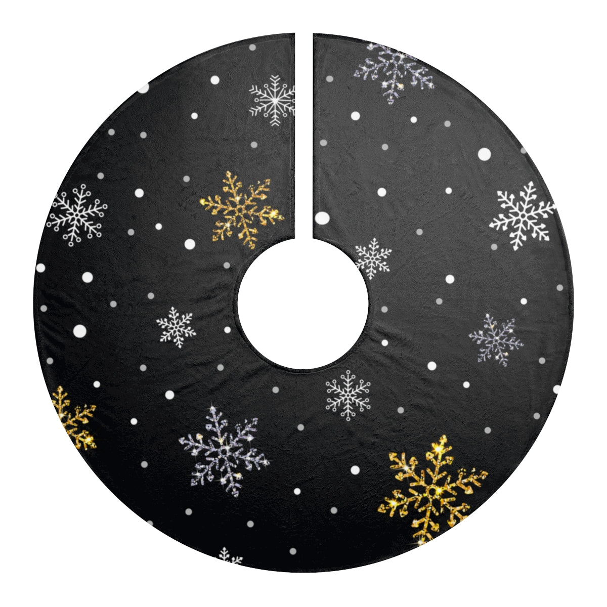 Snowflake Tree Skirt / Christmas Tree Skirts /  Silver and Gold Christmas Decor