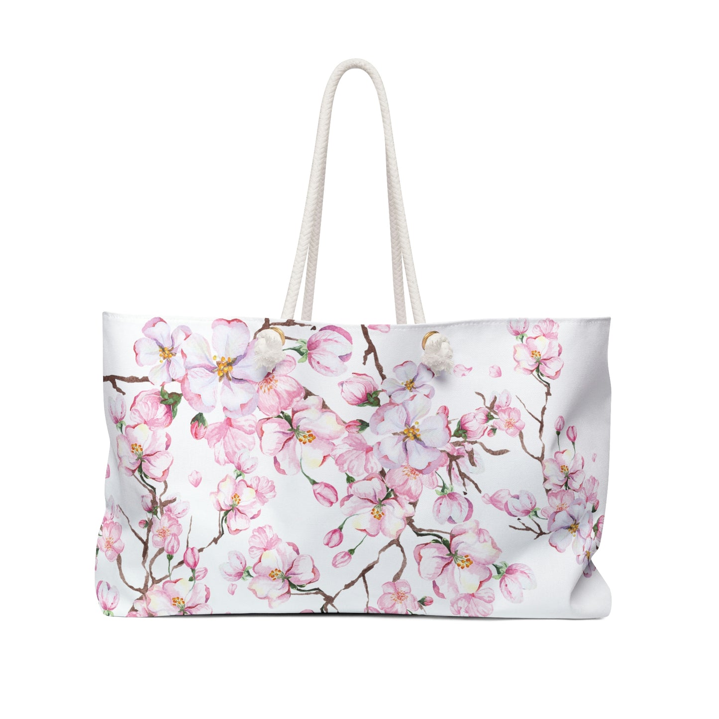 Cherry Blossom Tote Bag / Pink Flower Overnight Bag