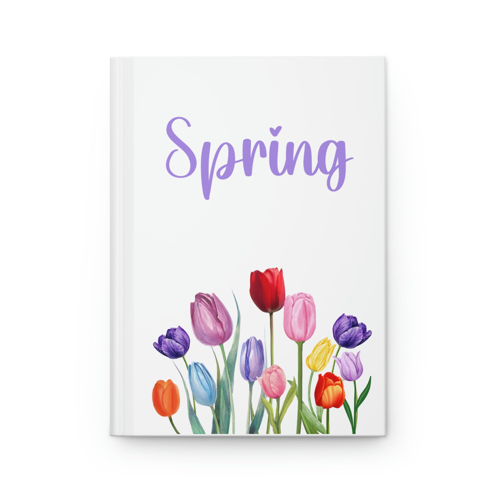 spring journal with tulips for spring writing