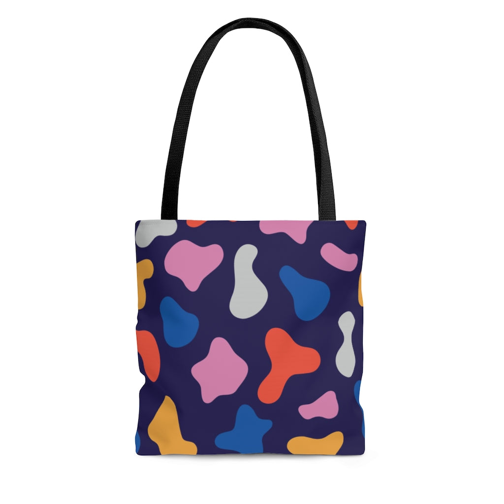 colorful cow print tote bag for women
