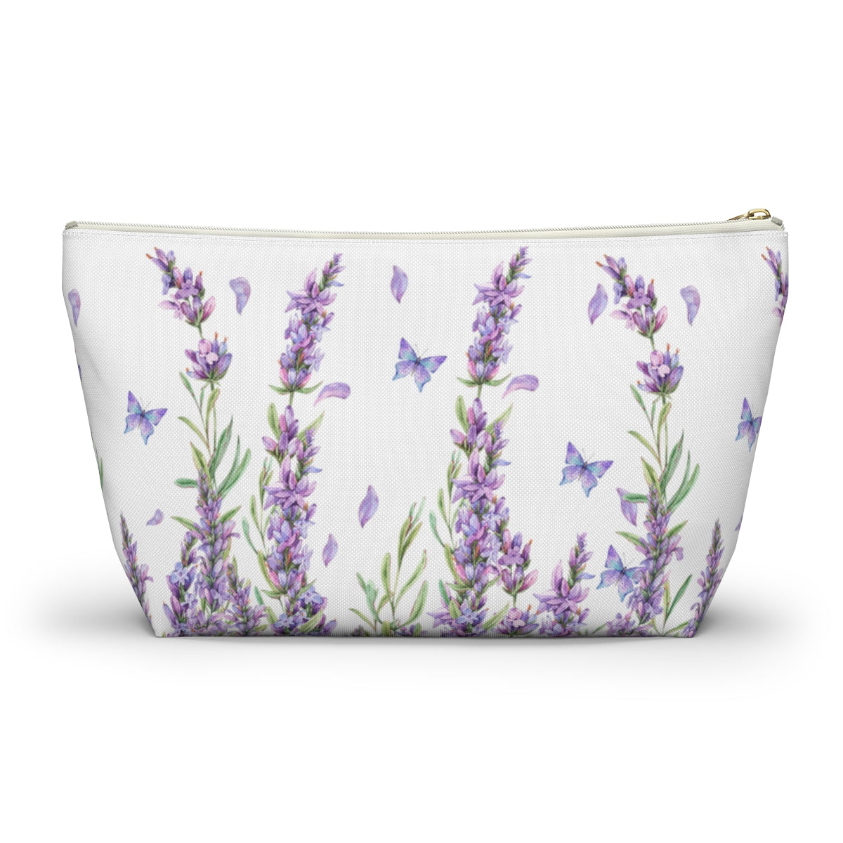Lavender Makeup Bag / Floral Cosmetic Bag