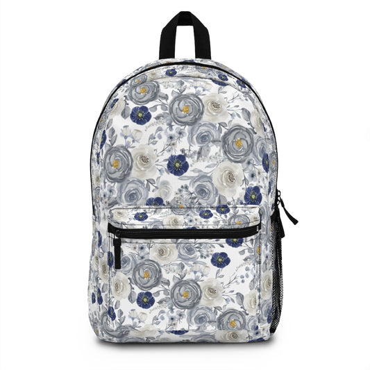blue floral backpack for girls back to school