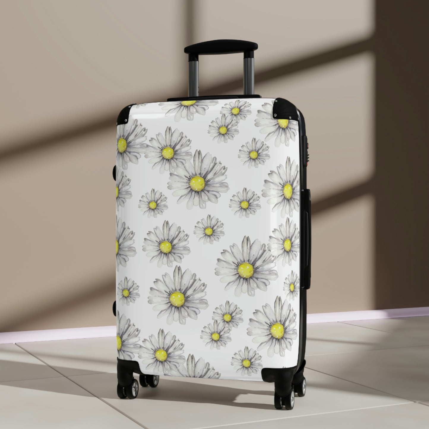 Women's Daisy Suitcase / Personalized Wheeled Luggage
