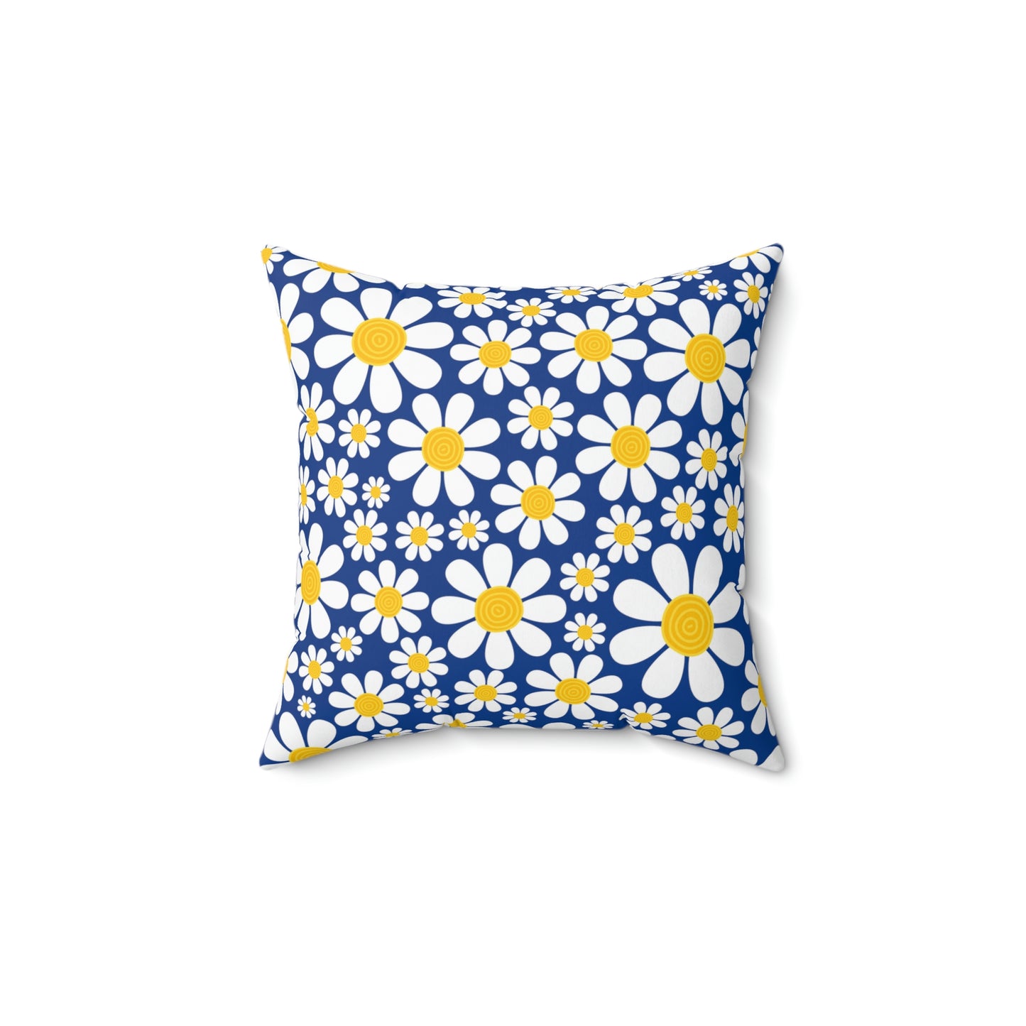 Daisy Pillow / Blue Throw Pillow