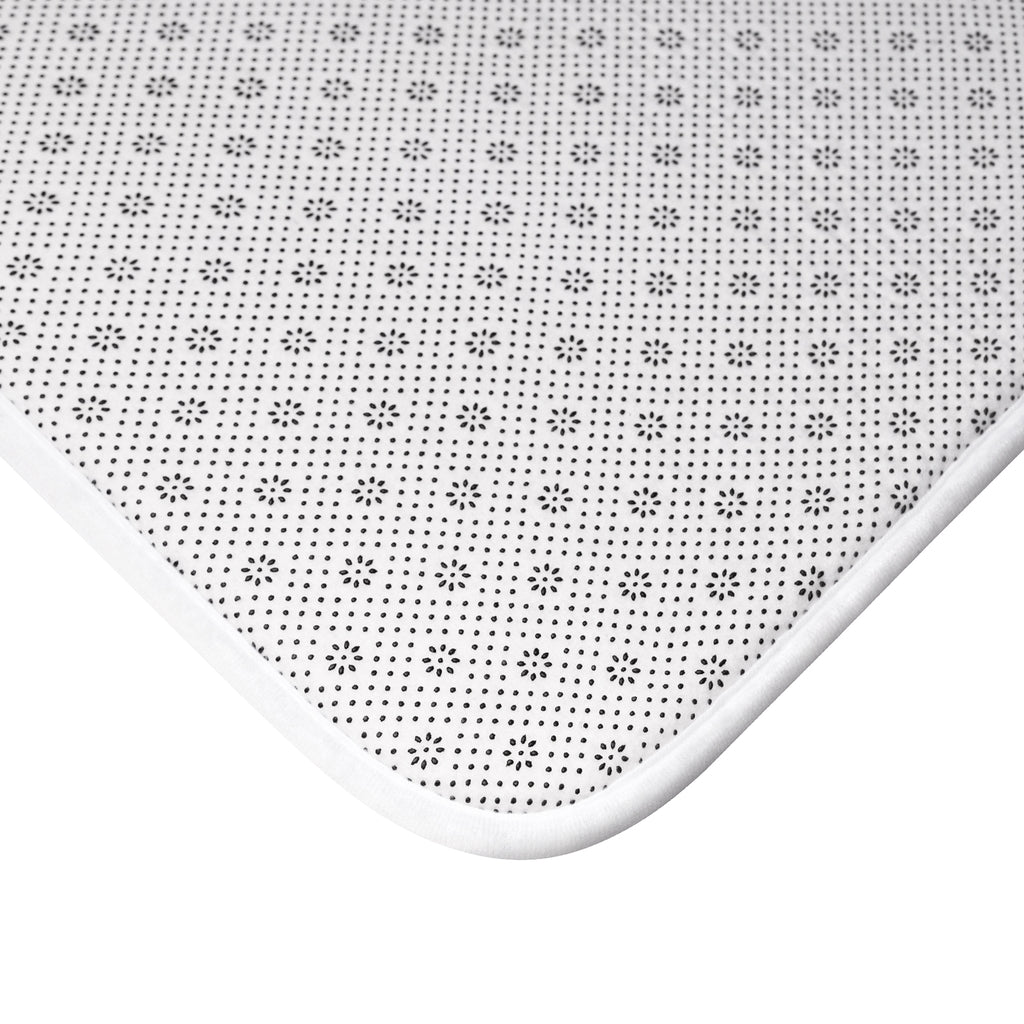 picture of the anti slip backing on the green leaf bath mat