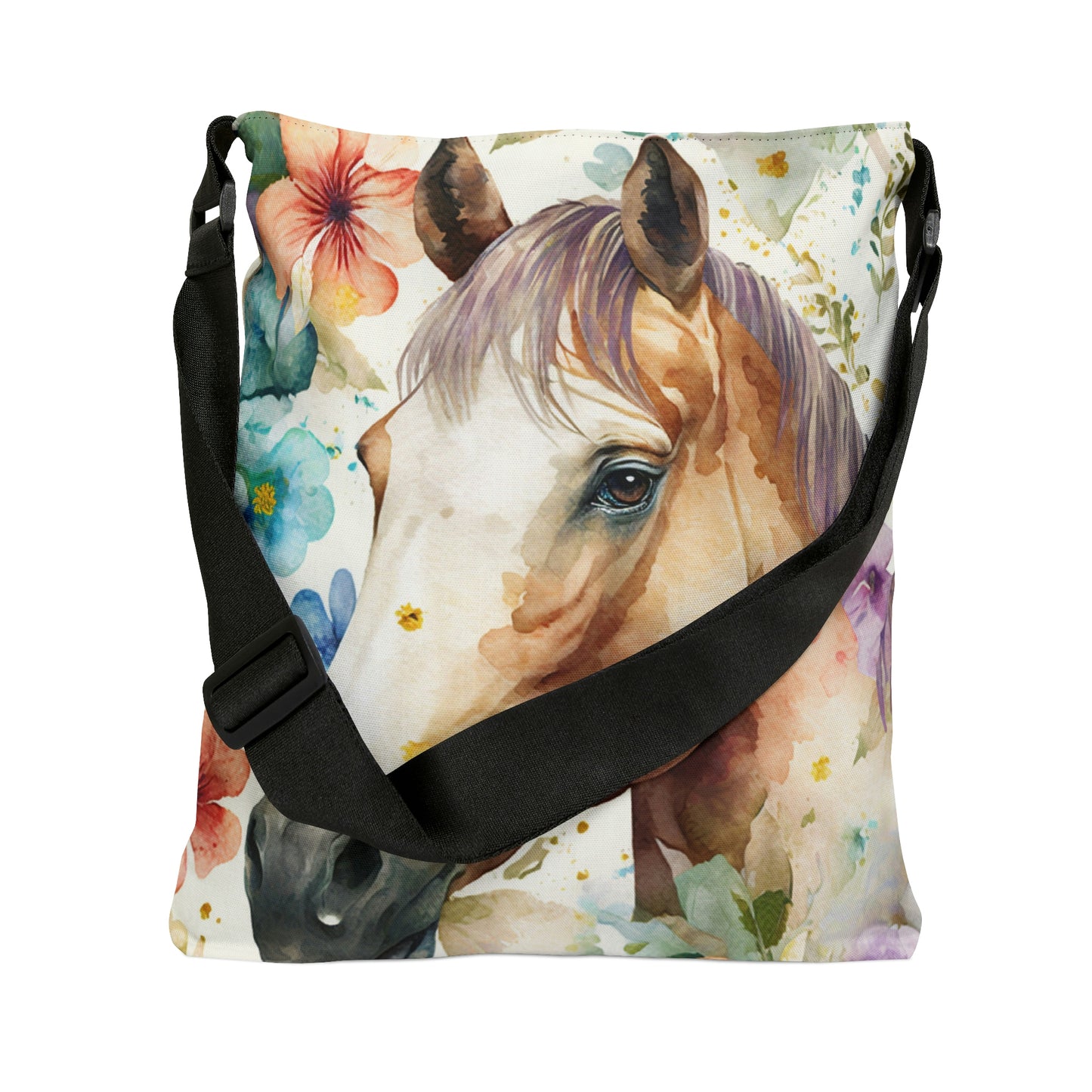 Horse Print Tote Bag /  Floral Tote Bag