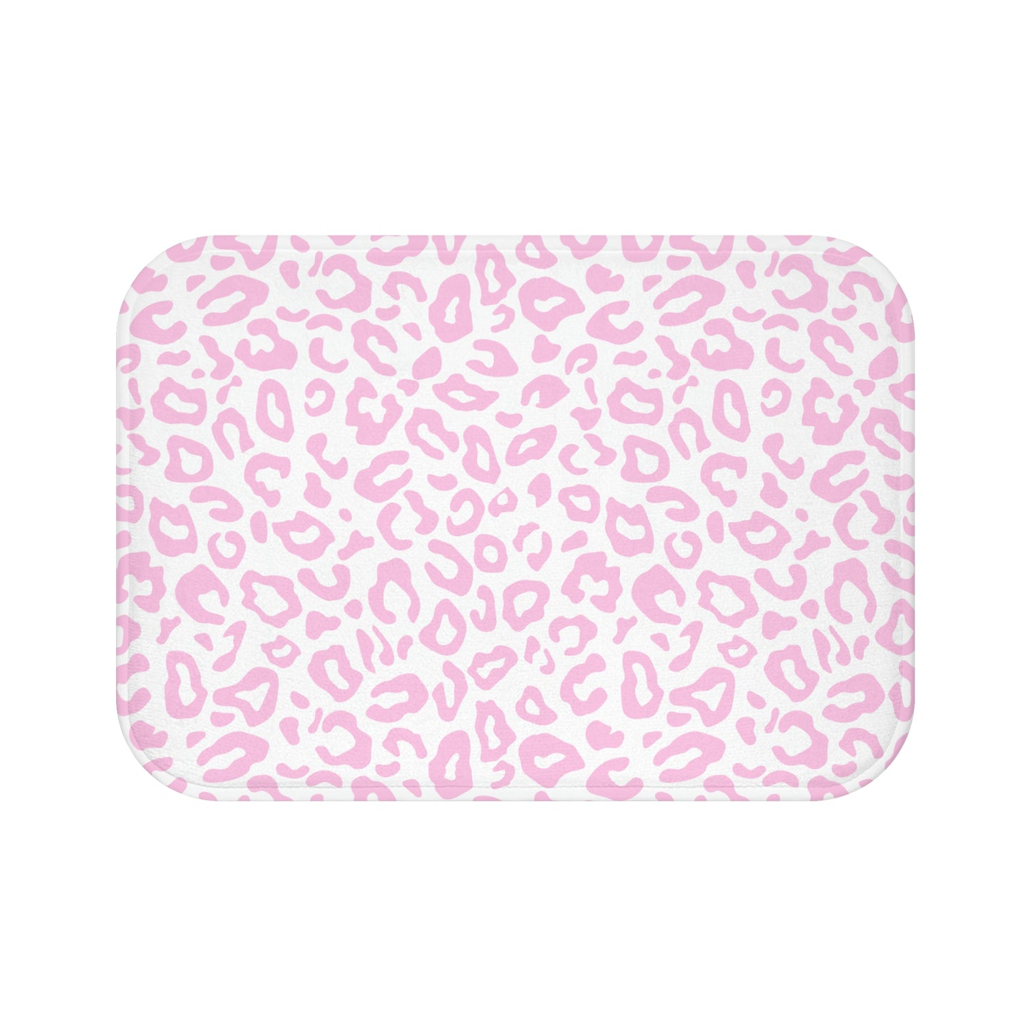 Pink Leopard Print Bath Mat / Pink Bathroom Decor