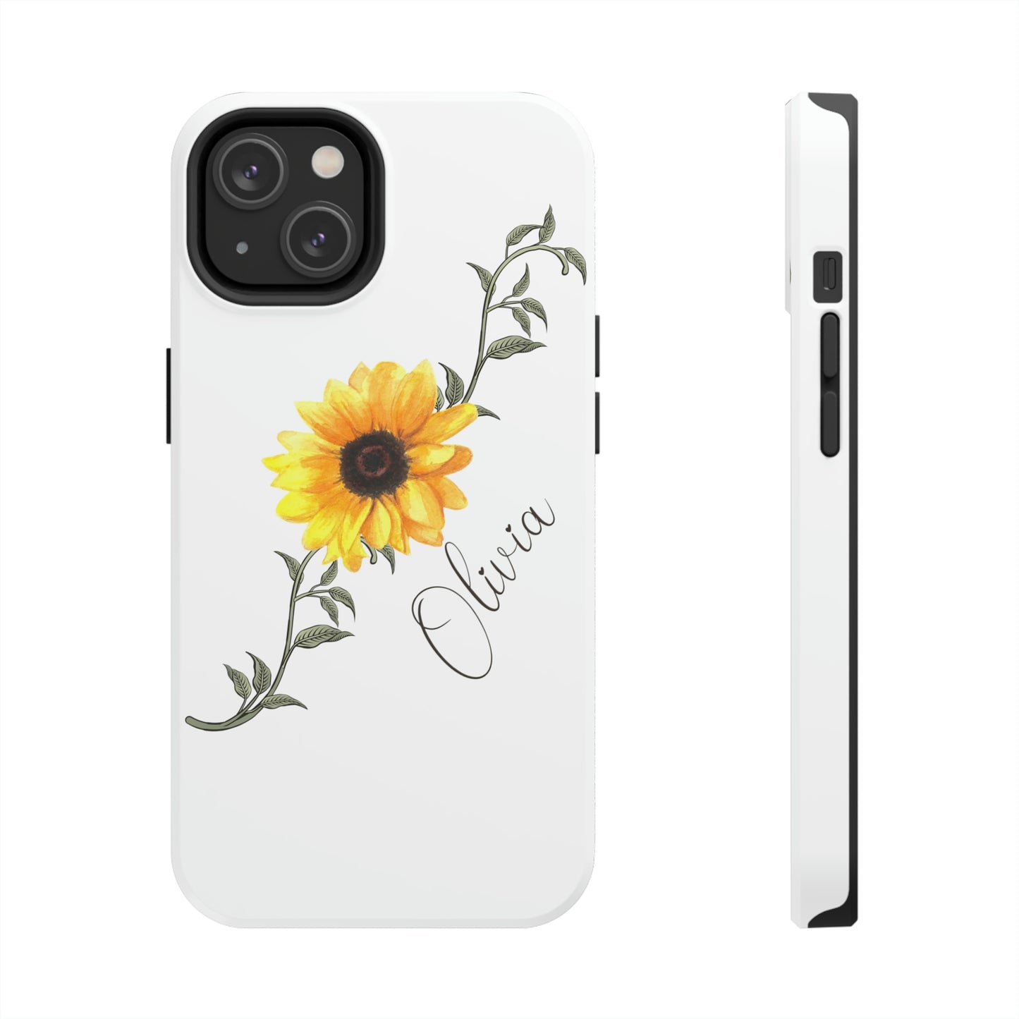 personalized sunflower iphone case for summer or spring fashion