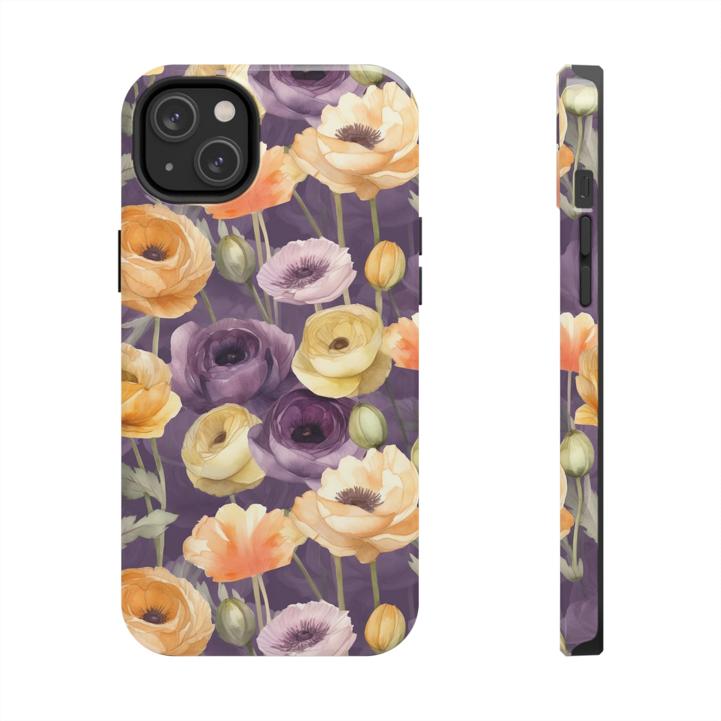 Purple Floral Iphone Case / Girl's Flower Iphone Case