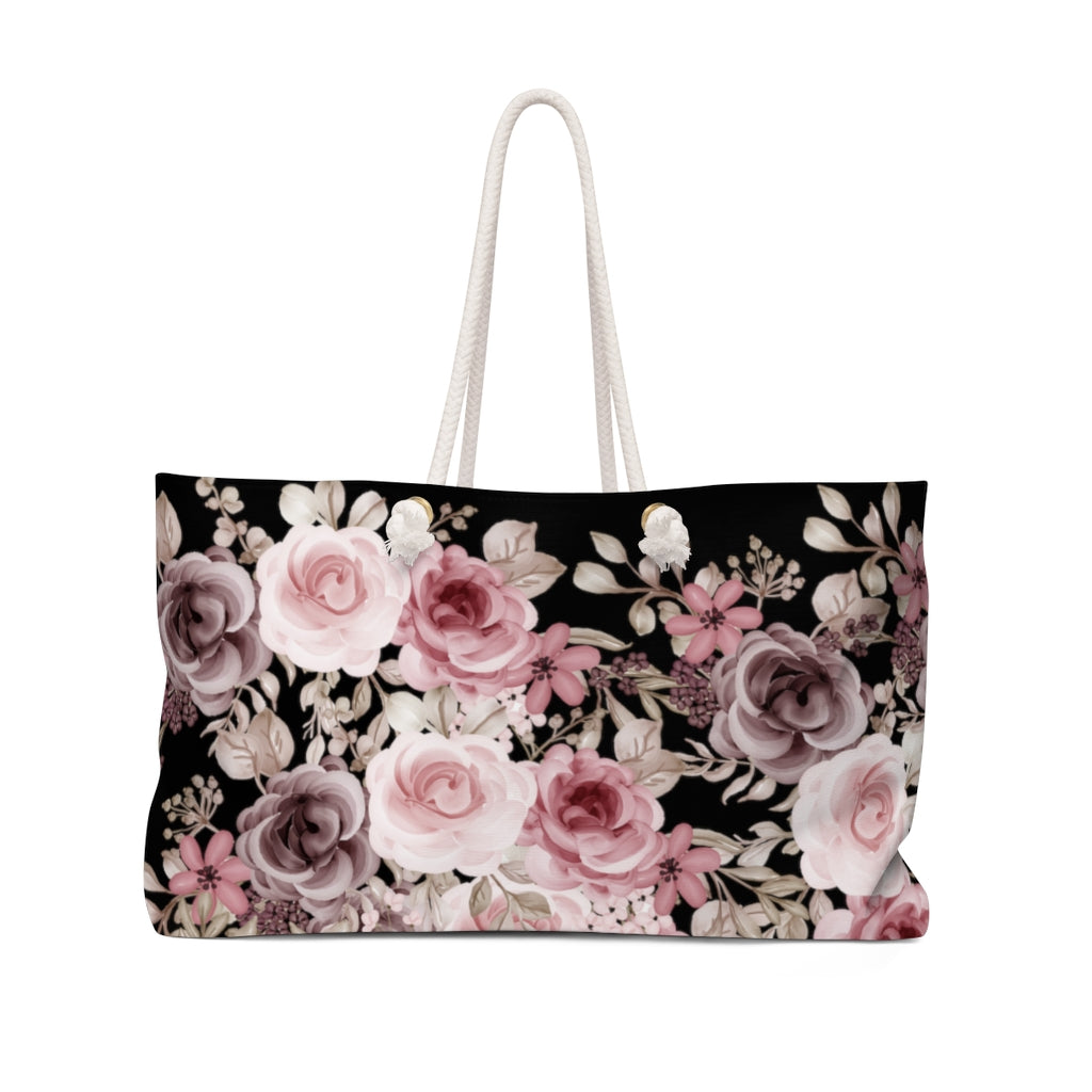 floral travel bag with roses for a wedding or honeymoon